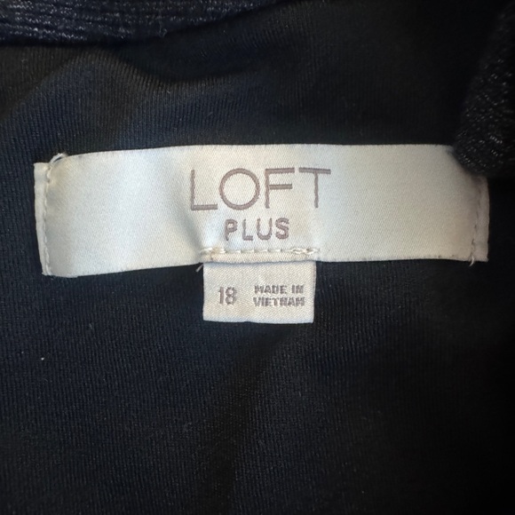 Loft (by Ann Taylor) Gray Textured fit and flare A-Line midi dress (Size 18) - Picture 4 of 7